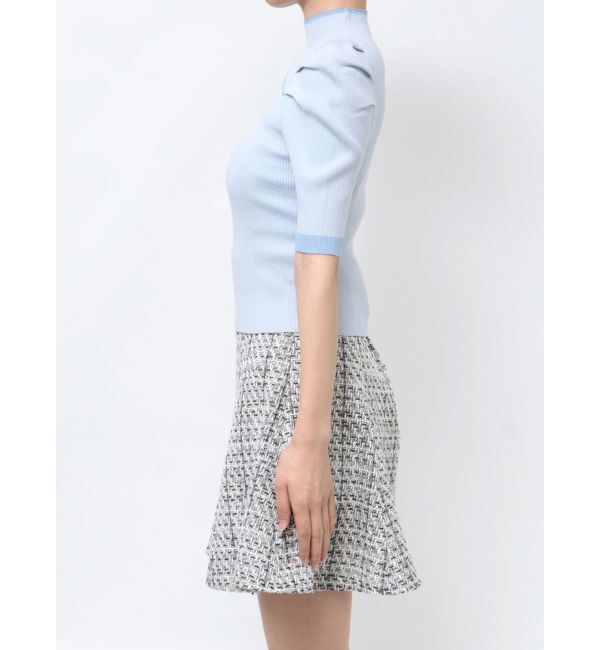 MERCURYDUO「【MARY QUANTコラボ】バイカラーカットアウトリブニット」|ニット・セーター|