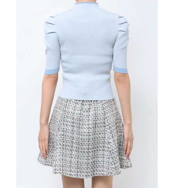 MERCURYDUO「【MARY QUANTコラボ】バイカラーカットアウトリブニット」|ニット・セーター|