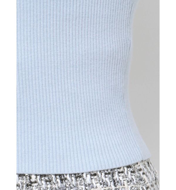 MERCURYDUO「【MARY QUANTコラボ】バイカラーカットアウトリブニット」|ニット・セーター|