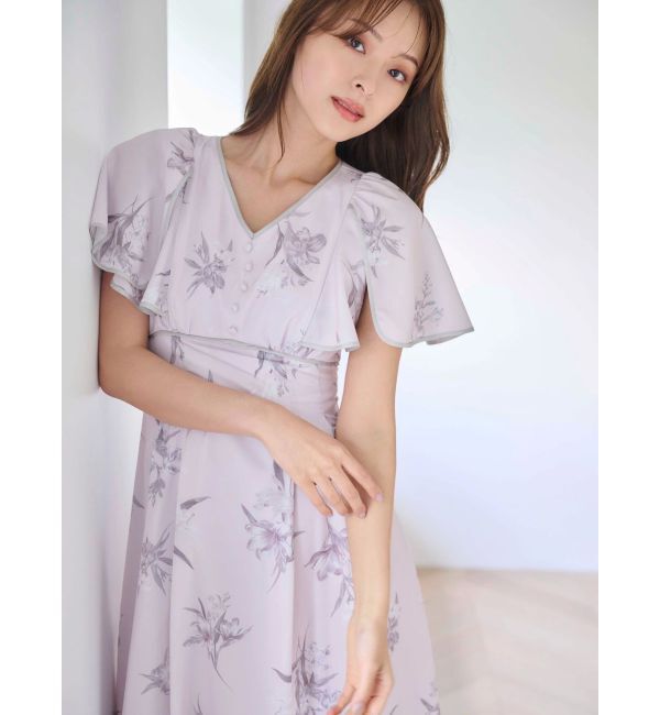 MERCURYDUO「パイピングフラワーワンピース」|ワンピース|