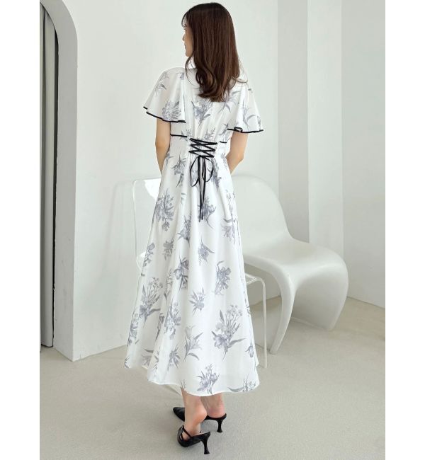 MERCURYDUO「パイピングフラワーワンピース」|ワンピース|