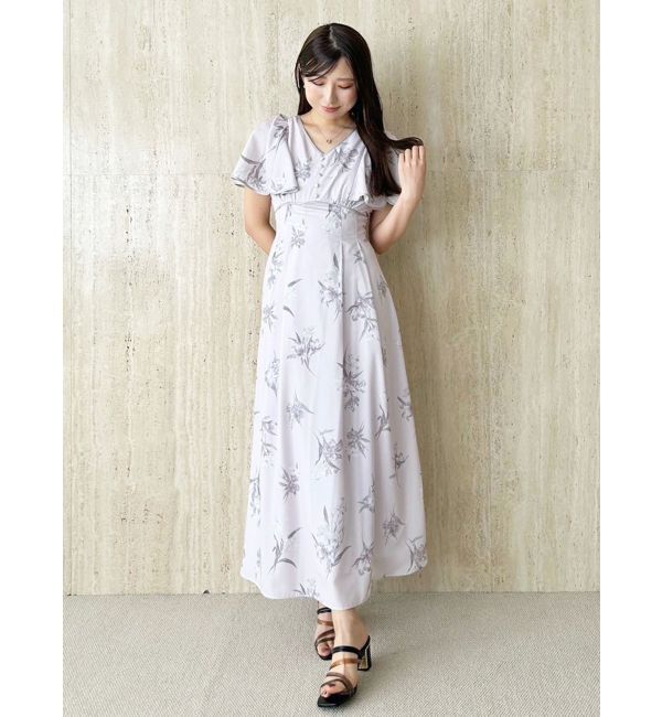 MERCURYDUO「パイピングフラワーワンピース」|ワンピース|