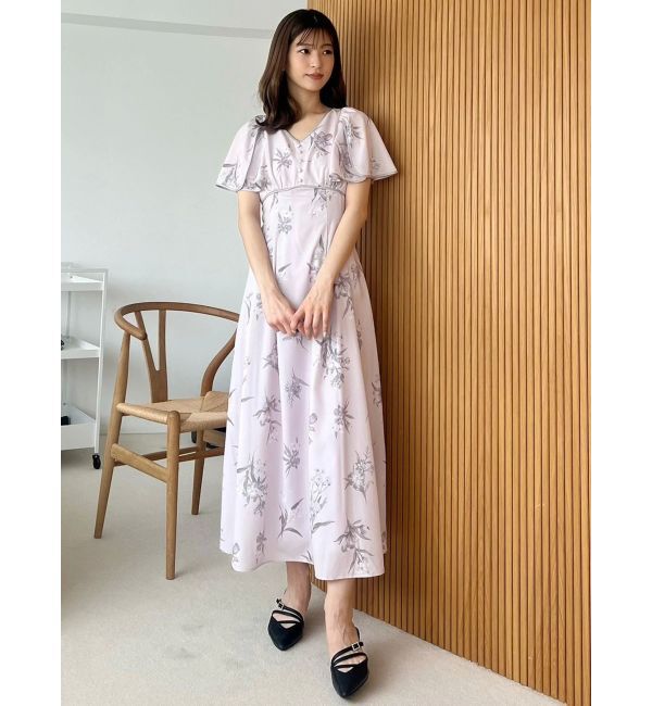MERCURYDUO「パイピングフラワーワンピース」|ワンピース|