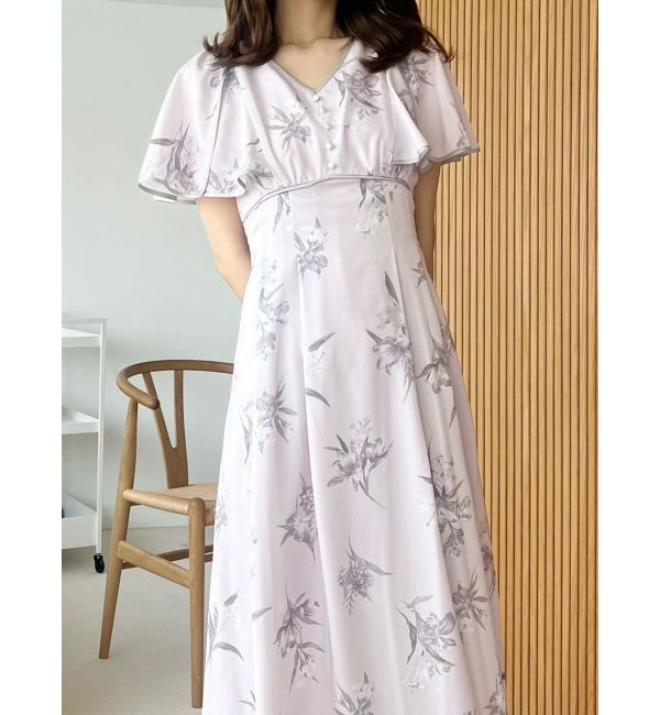 MERCURYDUO「パイピングフラワーワンピース」|ワンピース|