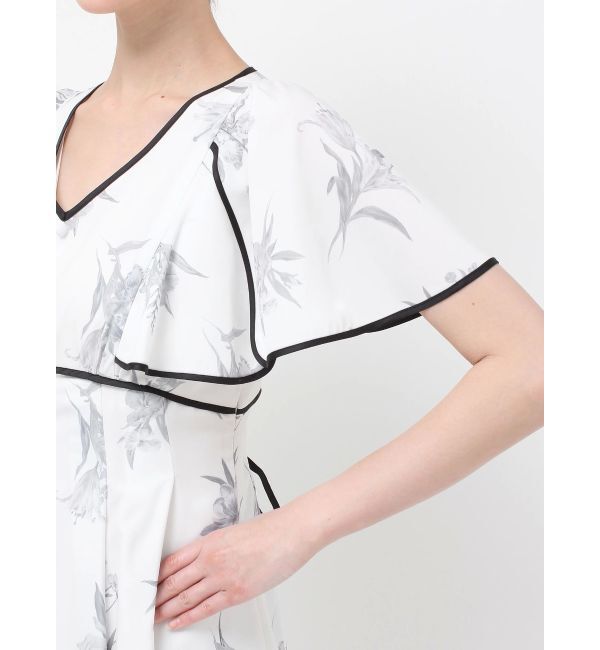 MERCURYDUO「パイピングフラワーワンピース」|ワンピース|