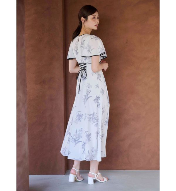 MERCURYDUO「パイピングフラワーワンピース」|ワンピース|