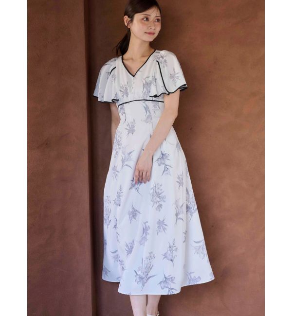 MERCURYDUO「パイピングフラワーワンピース」|ワンピース|