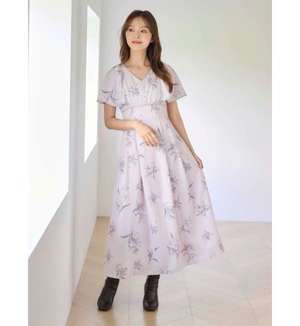 MERCURYDUO「パイピングフラワーワンピース」|ワンピース|