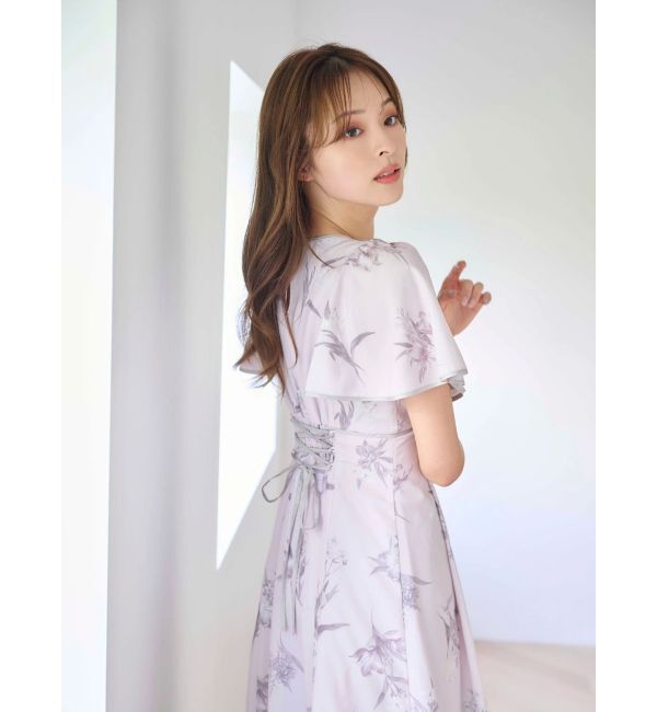 MERCURYDUO「パイピングフラワーワンピース」|ワンピース|