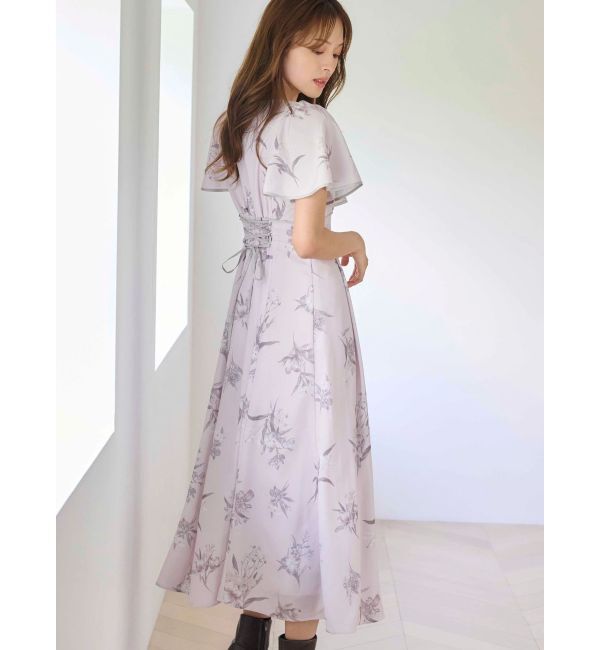 MERCURYDUO「パイピングフラワーワンピース」|ワンピース|ピンク