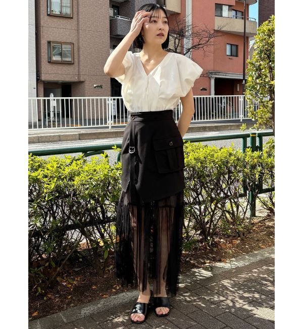 MURUA「2WAYウエストタックショートトップス」|シャツ・ブラウス|