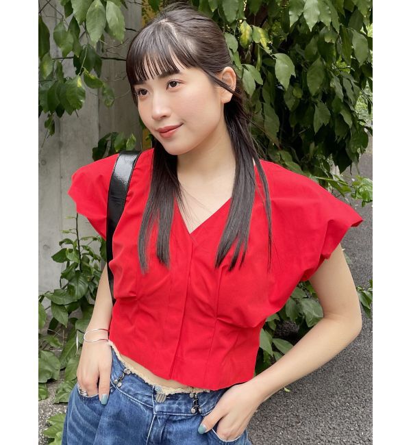 MURUA「2WAYウエストタックショートトップス」|シャツ・ブラウス|