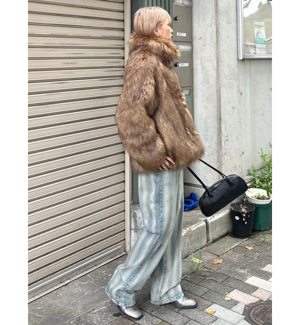 MURUA「フェイクファーラインジャガードコート」|その他|