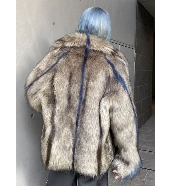 MURUA「フェイクファーラインジャガードコート」|その他|