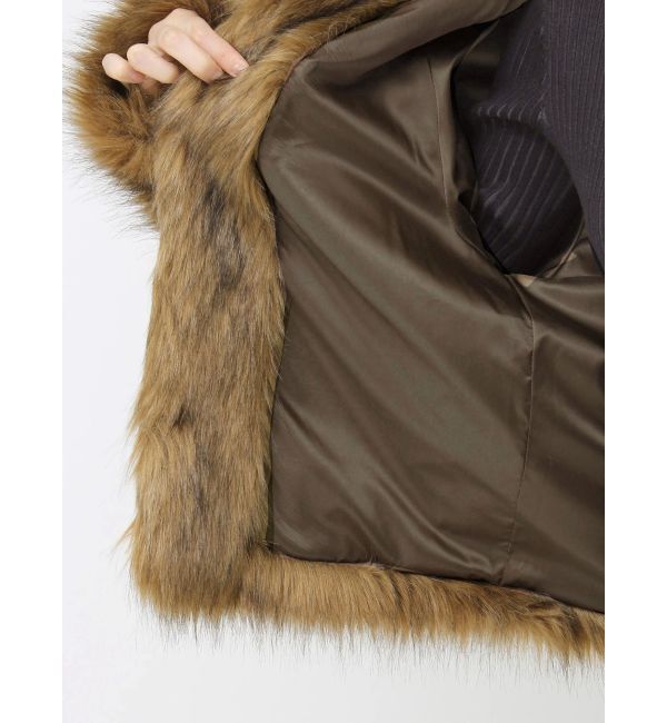 MURUA「フェイクファーラインジャガードコート」|その他|