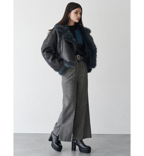 アンイーブンショートフェイクムートンジャケット（MURUA）｜ルミネの