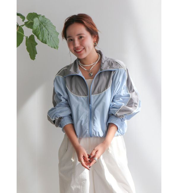 Ungrid「カラーブロッキングナイロンブルゾン」|ブルゾン・スタジャン|