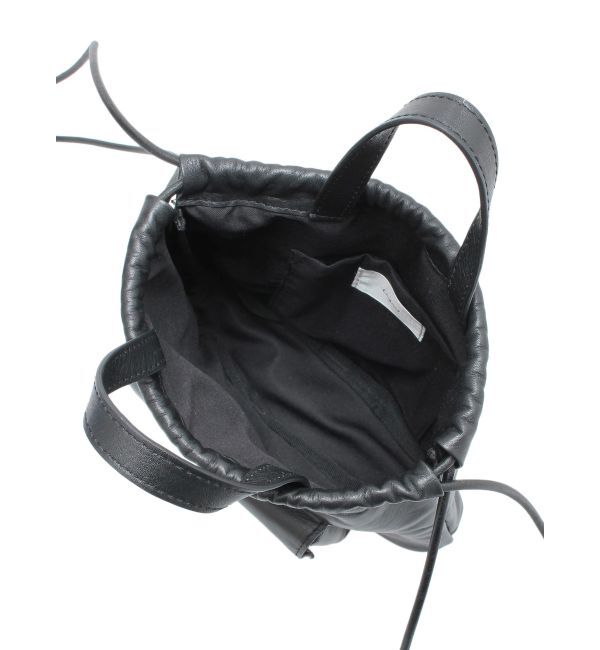 Ungrid「ポケットデザイン巾着レザーバッグ」|ショルダー・メッセンジャー|