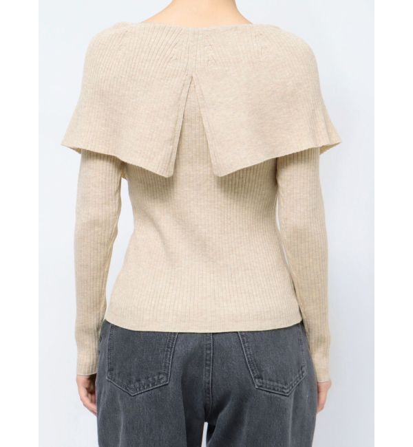 LAGUNAMOON「ビックカラーリブニットプルオーバー」|ニット・セーター|