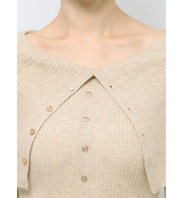 LAGUNAMOON「ビックカラーリブニットプルオーバー」|ニット・セーター|