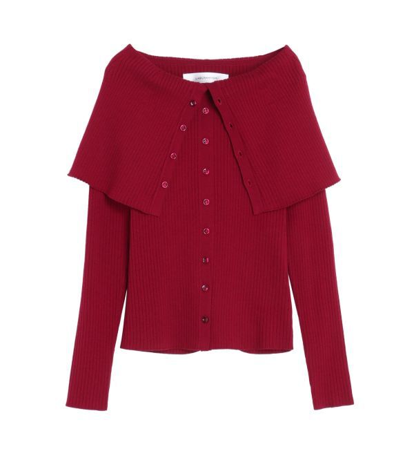 LAGUNAMOON「ビックカラーリブニットプルオーバー」|ニット・セーター|