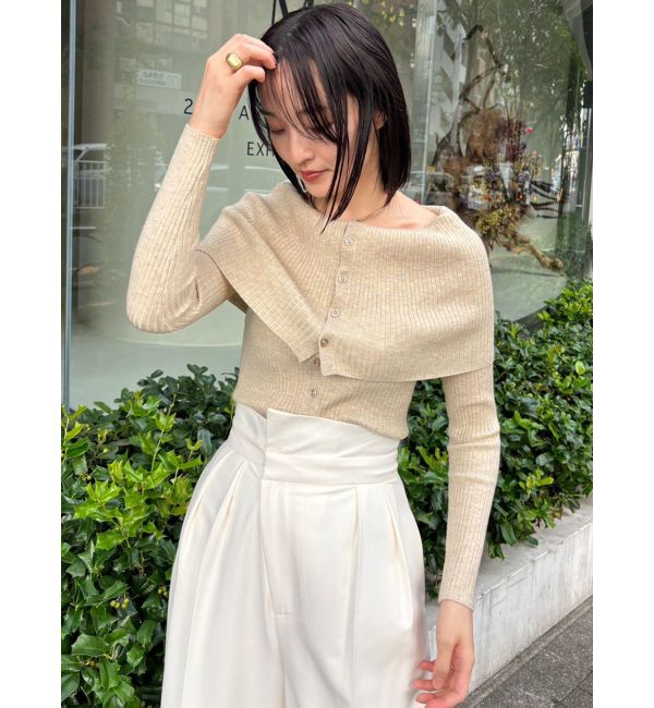 LAGUNAMOON「ビックカラーリブニットプルオーバー」|ニット・セーター|