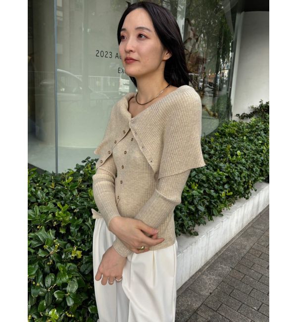 LAGUNAMOON「ビックカラーリブニットプルオーバー」|ニット・セーター|