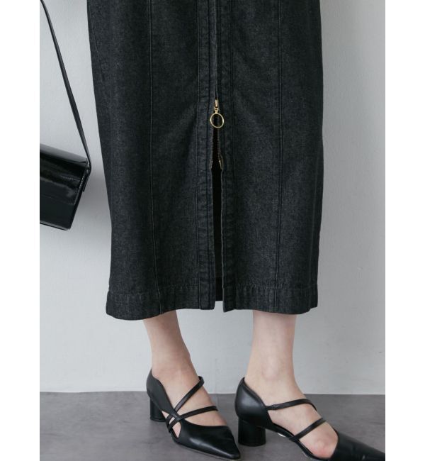 LAGUNAMOON「ZIPデニムシルエットワンピース」|ワンピース|