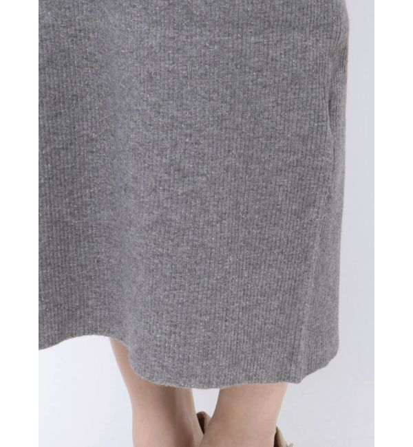 LAGUNAMOON「アシンメトリーラメブレンドニットワンピース」|ワンピース|