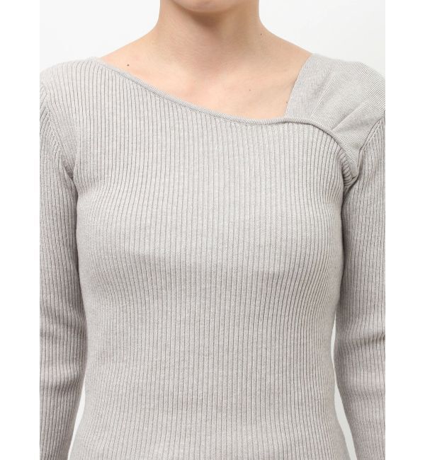 LAGUNAMOON「アシンメトリータックニットプルオーバー」|ニット・セーター|