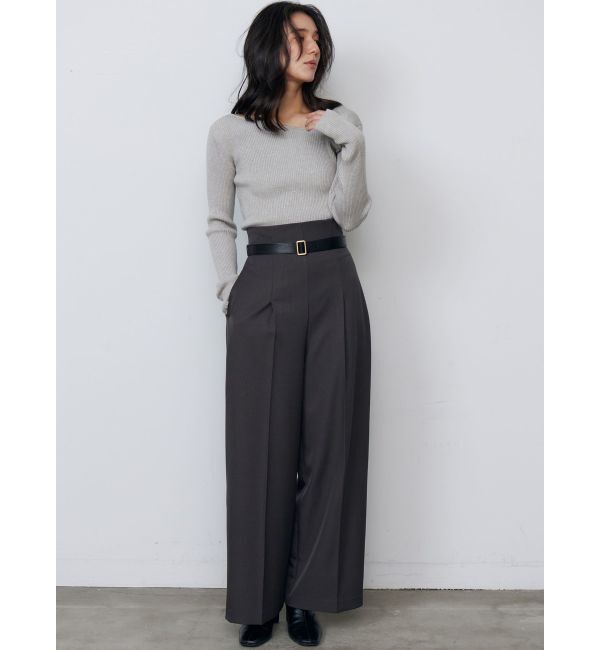 LAGUNAMOON「アシンメトリータックニットプルオーバー」|ニット・セーター|