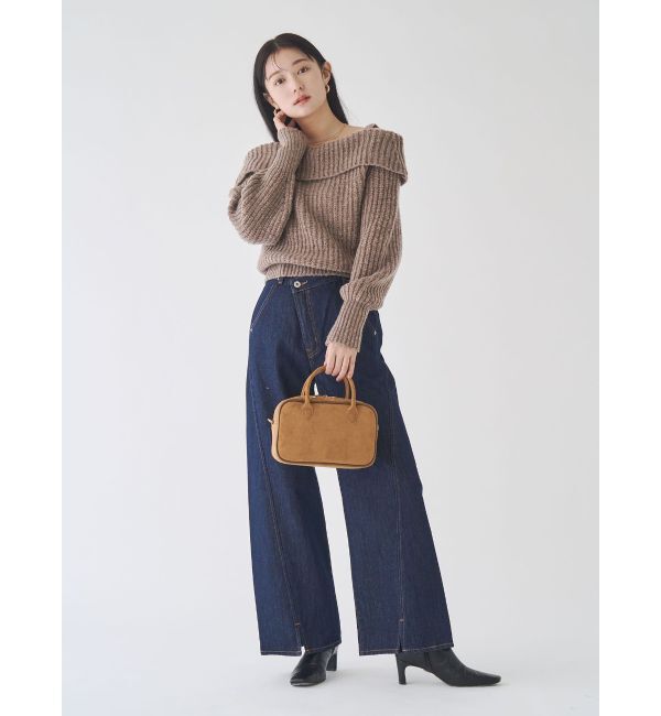 LAGUNAMOON「ウールブレンドオフショルダーニット」|ニット・セーター|