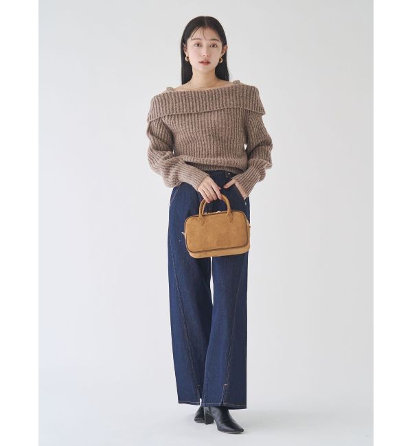 LAGUNAMOON「ウールブレンドオフショルダーニット」|ニット・セーター|