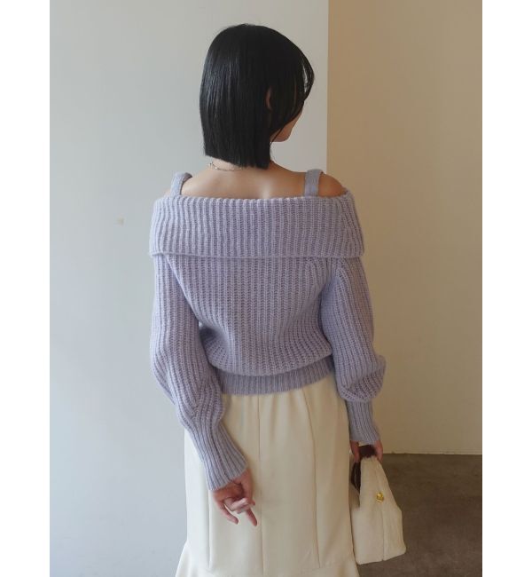 LAGUNAMOON「ウールブレンドオフショルダーニット」|ニット・セーター|