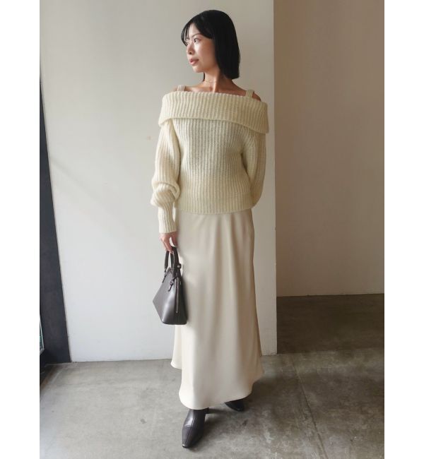 LAGUNAMOON「ウールブレンドオフショルダーニット」|ニット・セーター|