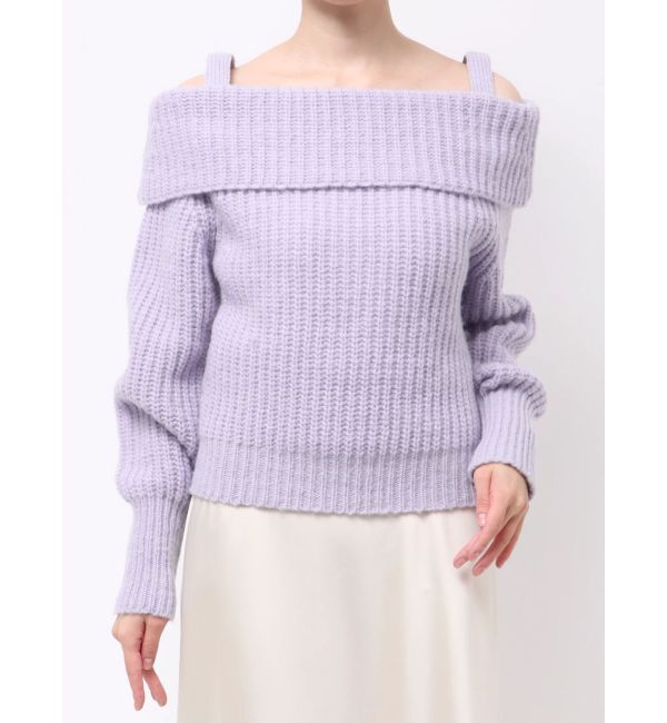 LAGUNAMOON「ウールブレンドオフショルダーニット」|ニット・セーター|