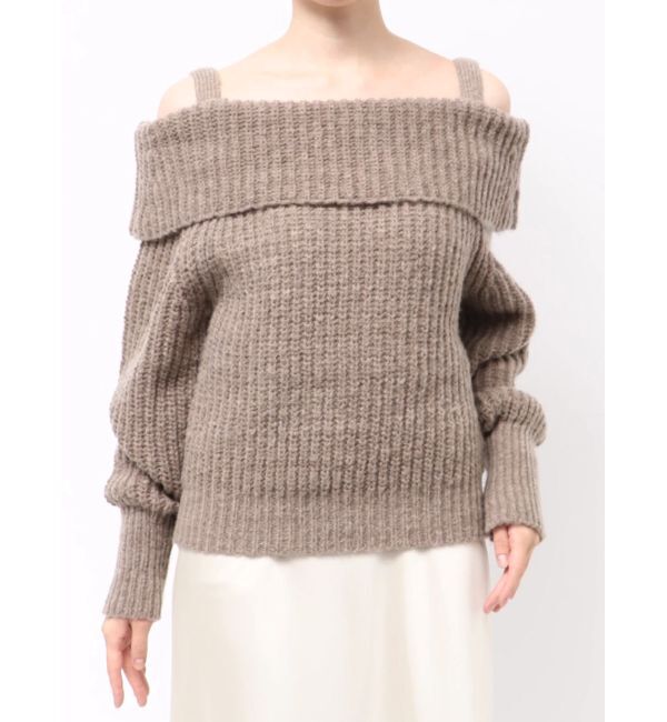LAGUNAMOON「ウールブレンドオフショルダーニット」|ニット・セーター|