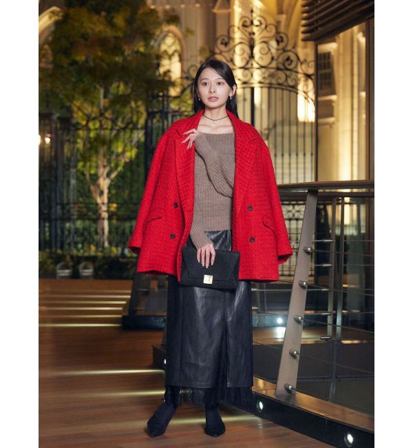 LAGUNAMOON「ウールブレンドオフショルダーニット」|ニット・セーター|