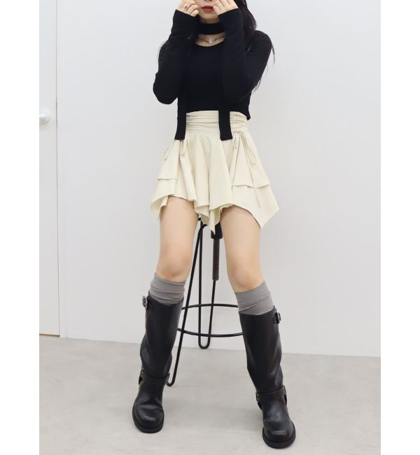 EVRIS「チョーカーリボン付リブトップス」|Tシャツ・カットソー|