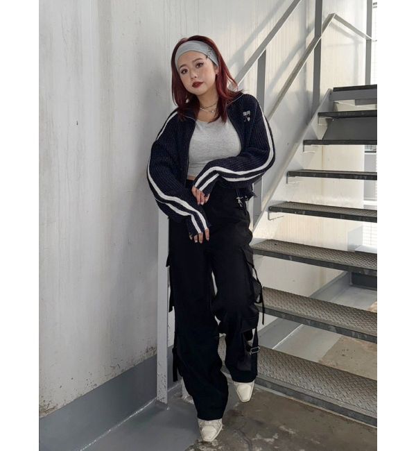 EVRIS「チョーカーリボン付リブトップス」|Tシャツ・カットソー|