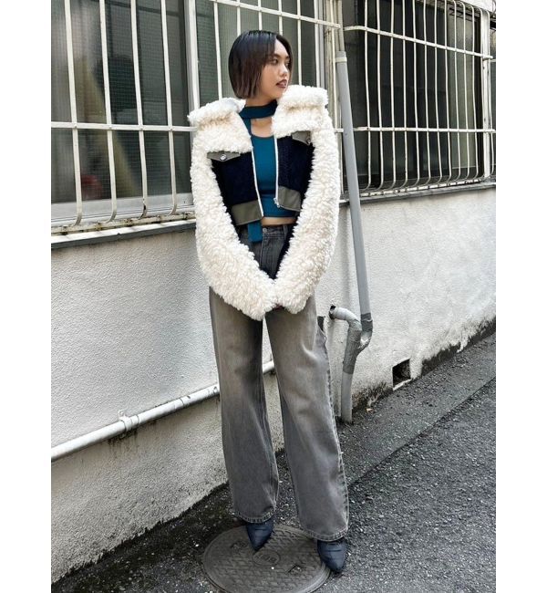 EVRIS「チョーカーリボン付リブトップス」|Tシャツ・カットソー|