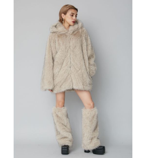 EVRIS「フェイクファーフーディコート」|その他|