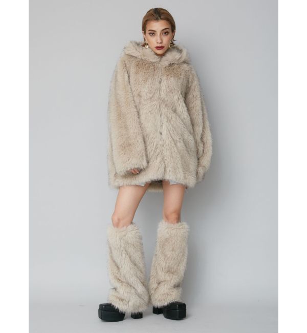 EVRIS「フェイクファーフーディコート」|その他|