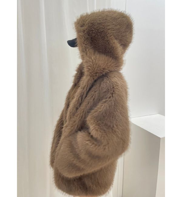 EVRIS「フェイクファーフーディコート」|その他|