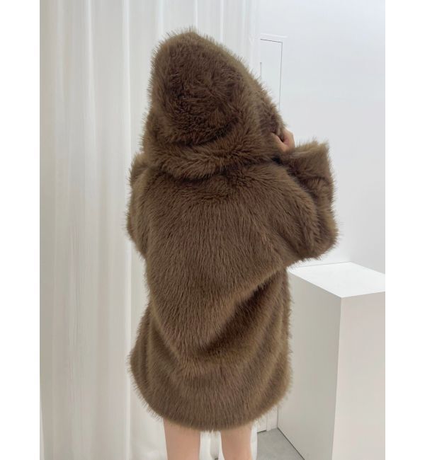 EVRIS「フェイクファーフーディコート」|その他|