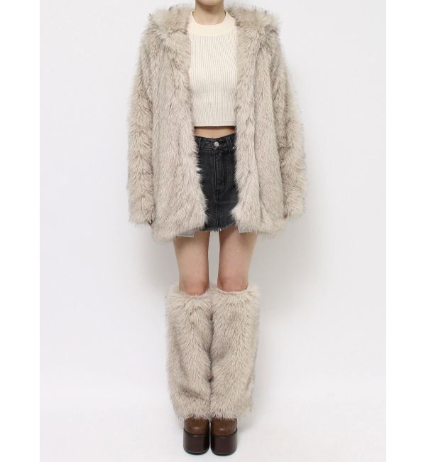 EVRIS「フェイクファーフーディコート」|その他|