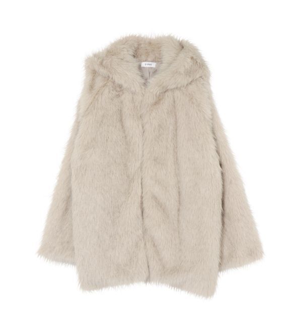 EVRIS「フェイクファーフーディコート」|その他|