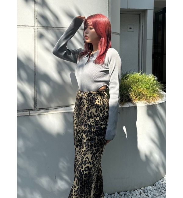 EVRIS「ロゴリブニットボディースーツ」|ニット・セーター|