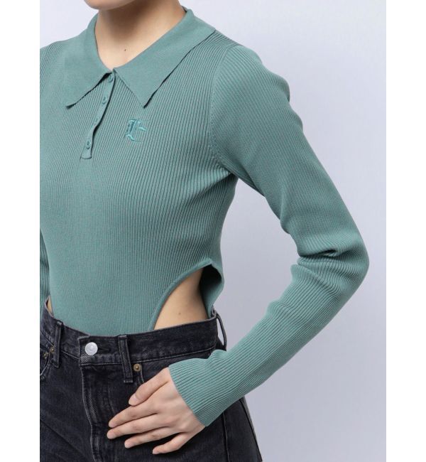 EVRIS「ロゴリブニットボディースーツ」|ニット・セーター|