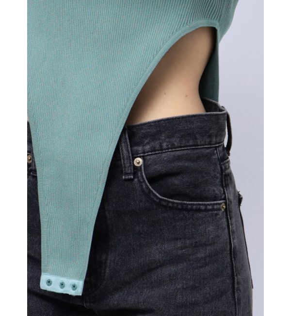 EVRIS「ロゴリブニットボディースーツ」|ニット・セーター|